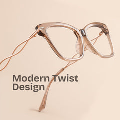 Mason Cat eye Beige mixed Glasses