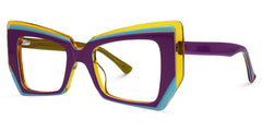 Verdejo Geometric Purple acetate Glasses