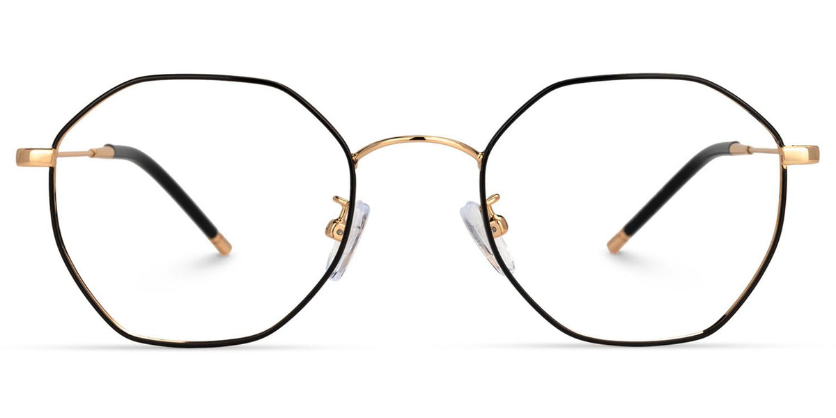 Reyes Geometric Black metal Glasses